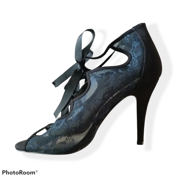 torrid Shoes - Torrid Women's Blue Lace Ribbon Heels